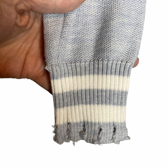 Caryn Vallone Blue/White “Beach” Fringe Sweater XS - Picture 9 of 16